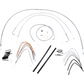 BURLY BRAND Handlebar Cable/Brake Line Kit - Complete - 14" Ape Hanger Handlebars - Stainless Steel B30-1052