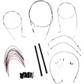 BURLY BRAND Handlebar Cable/Brake Line Kit - Complete - 18" Ape Hanger Handlebars - Stainless Steel B30-1078