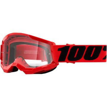 100% Strata 2 Junior Red Clear Lens