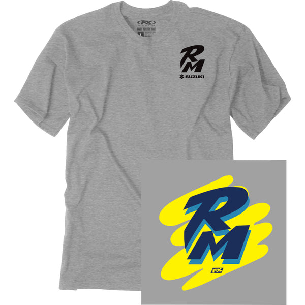 Factory Effex Suzuki Retro RM T-Shirt - Heather Gray - XL 28-87416