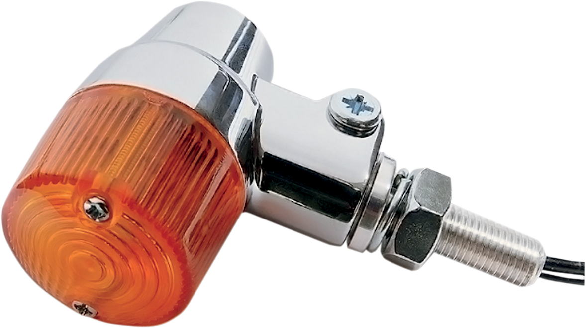 K&S TECHNOLOGIES Marker Light - Dual Filament - Amber/Chrome 25-8607