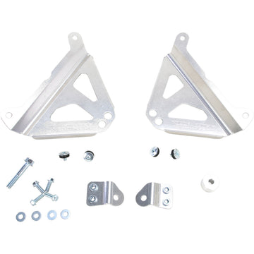 WORKS CONNECTION Radiator Brace Set - Silver - Yamaha 18-279