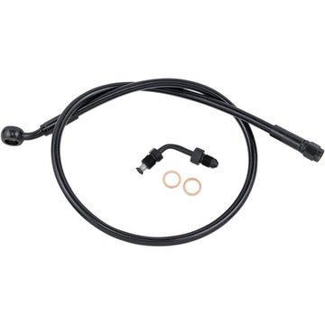 Magnum Shielding Brake Line - Upper with Adapter - Black SBB1501-27