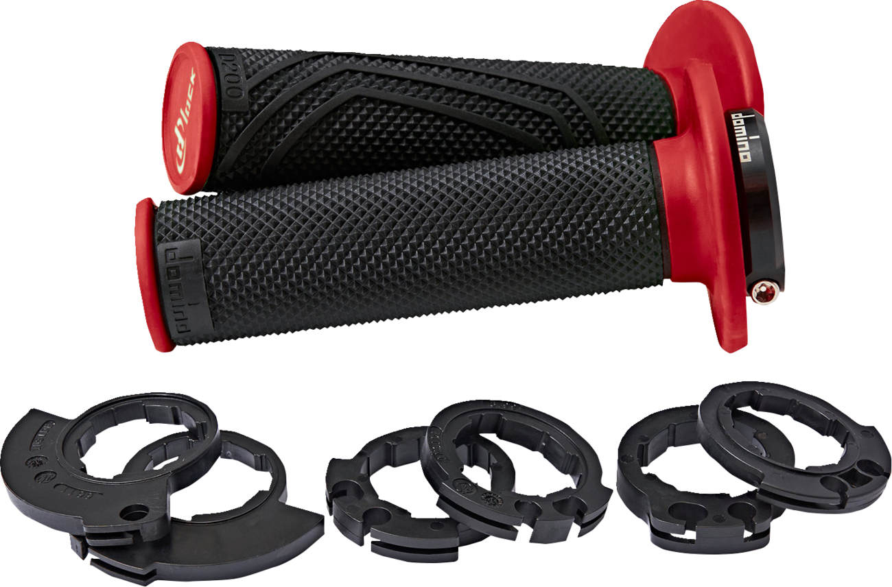 DOMINO D200 Lock-On Grips - Black/Red D20046C4042H8-0