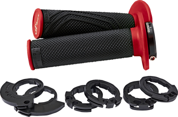 DOMINO D200 Lock-On Grips - Black/Red D20046C4042H8-0
