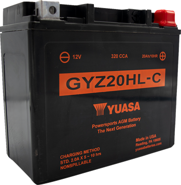 Yuasa AGM Battery - GYZ20HLC YUAM720GHC