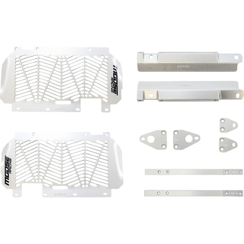 Moose Racing Billet Radiator Guards - Silver - Yamaha 12-5019