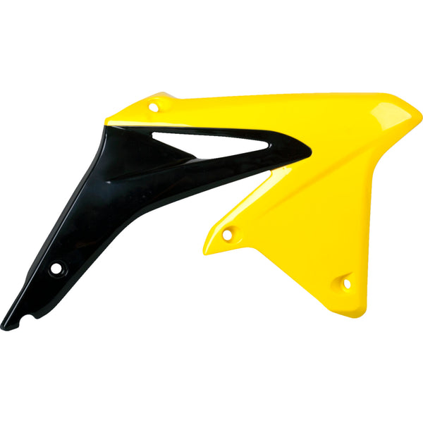 Polisport Radiator Cover - Black/Yellow - RMZ 450 8412500005