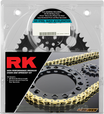 RK Chain and Sprocket Kit - Quick Acceleration - Natural - Honda CBR 600 RR '03-'06 1062-039PX