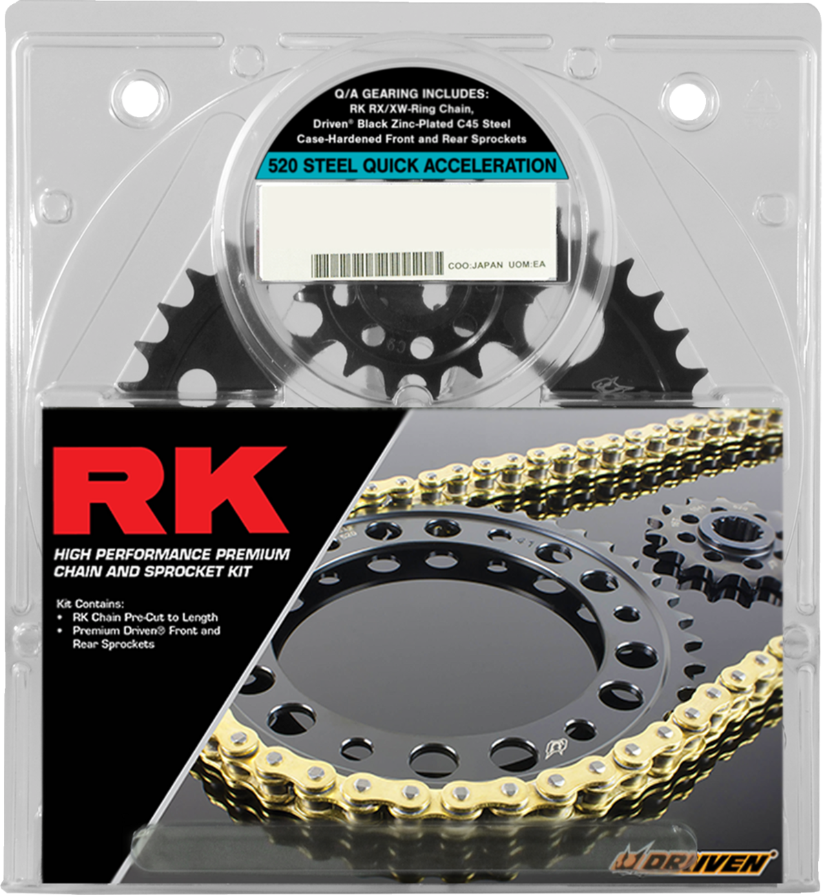 RK Chain and Sprocket Kit - Quick Acceleration - Gold - BMW S1000 RR '09-'11 9101-099PGX