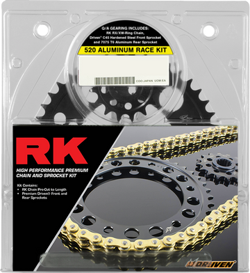 RK Chain and Sprocket Kit - 520 Aluminum Race - Gold - Honda CBR 1000 1102-088DGX