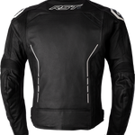 RST S1 CE Leather Jacket - Black/Black/White - XS