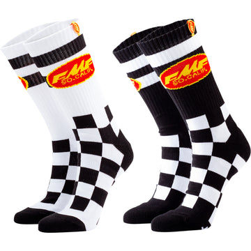 FMF Checker Socks - 2 Pack - One Size HO20194902