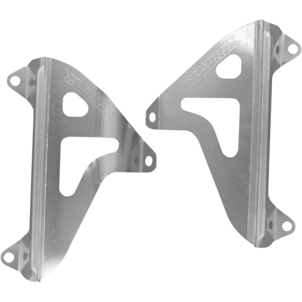 WORKS CONNECTION Radiator Brace Set - Silver - Yamaha 18-074