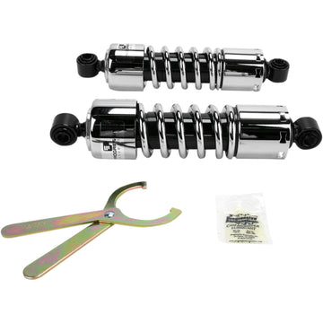 PROGRESSIVE SUSPENSION 412 Series Shock - 11" - Standard - Chrome - Dyna 412-4037C
