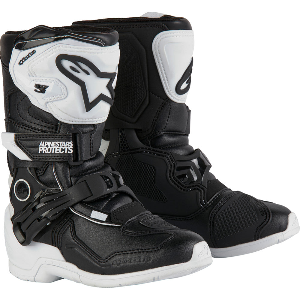 Alpinestars Kids Tech 3S Boots - Black/White - US 10 / EU 28 2014524-21-10