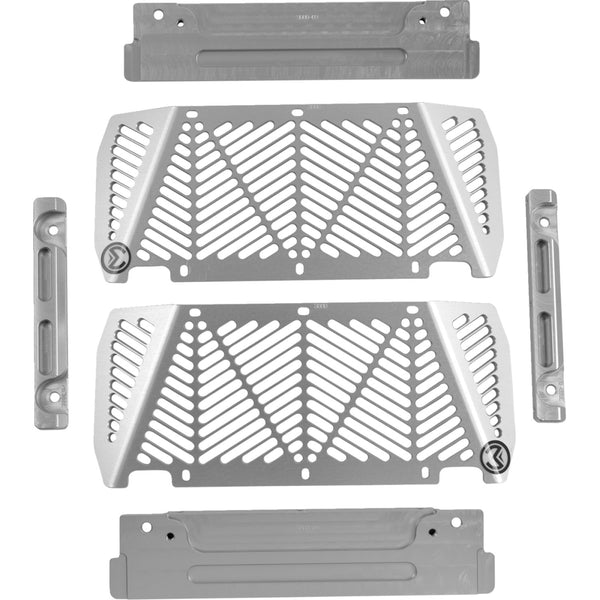 Moose Offroad Radiator Guards - Silver - Kawasaki 12-3000