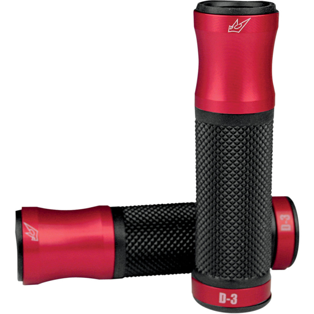 DRIVEN RACING 7/8" D3 Grips - Red/Black D3RD