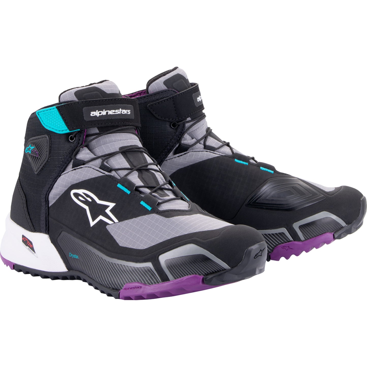 ALPINESTARS Stella CR-X Drystar? Shoes - Black/Gray/Teal/Purple - US 5 261152313705