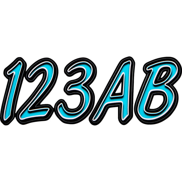 Hardline Sticker Kit 400 - Cyan/Black CYBKG400