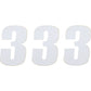 Moose Racing Race Number 3 - White - 4.5" 80003