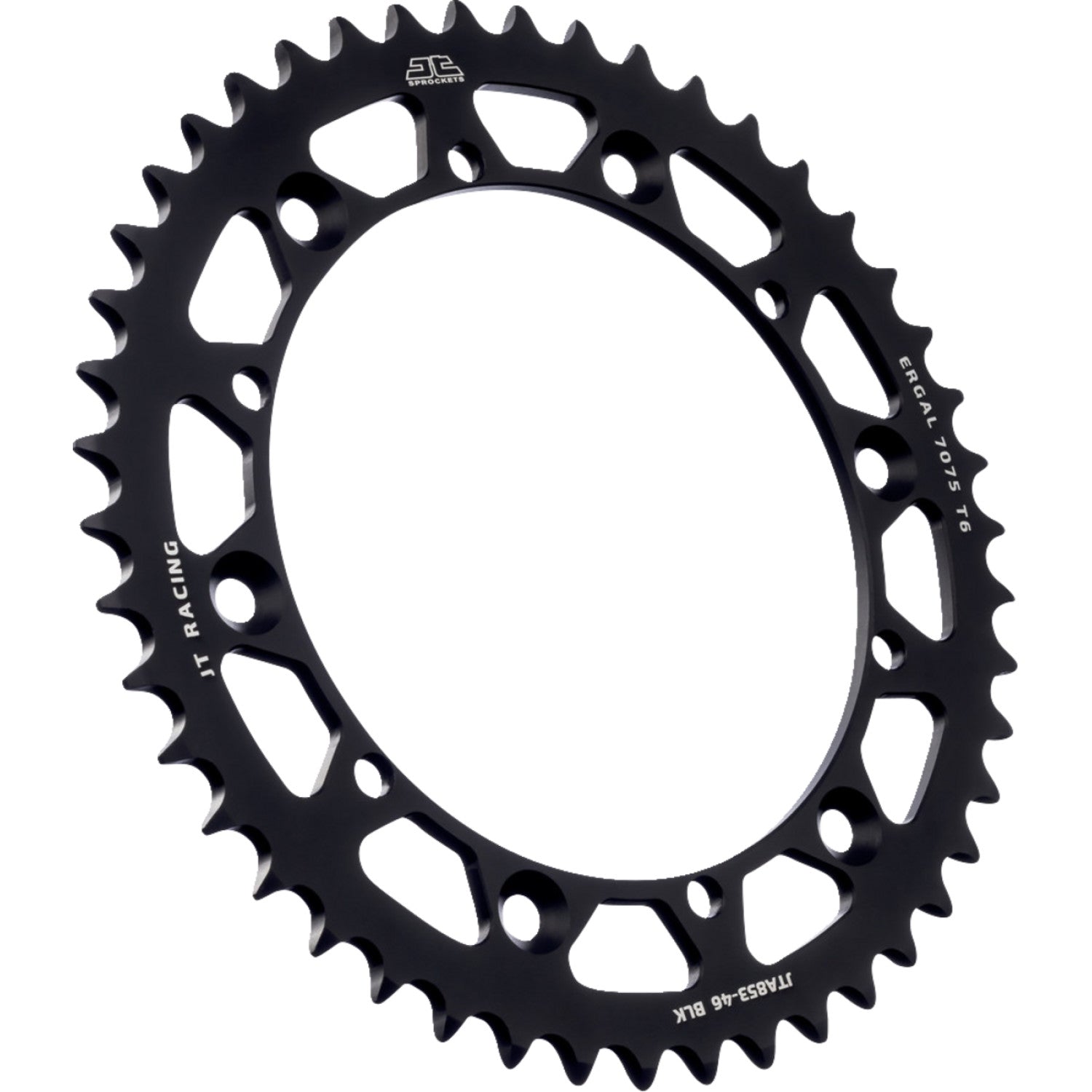 JT SPROCKETS Rear Sprocket - Black - 46 Tooth - Yamaha JTA853.46BLK by JT Rear Sprockets   Aluminum/Alloy