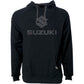 FACTORY EFFEX Suzuki Shadow Pullover Hoodie - Black - Large 25-88404