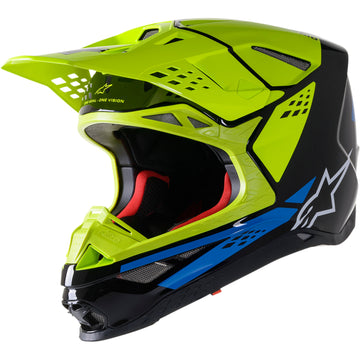 ALPINESTARS Supertech M8 Helmet - Factory - Black/Yellow/Blue - Small 8302922-1578-SM