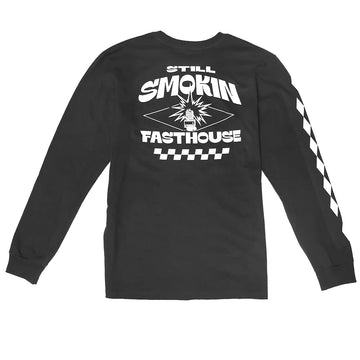 Fasthouse 4 Ever 2 Smokin' Long Sleeve Tee Black / White Medium