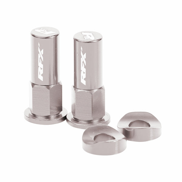 RFX Rim Lock Nuts & Washers 2pcs Silver FXRL 90000 99SV