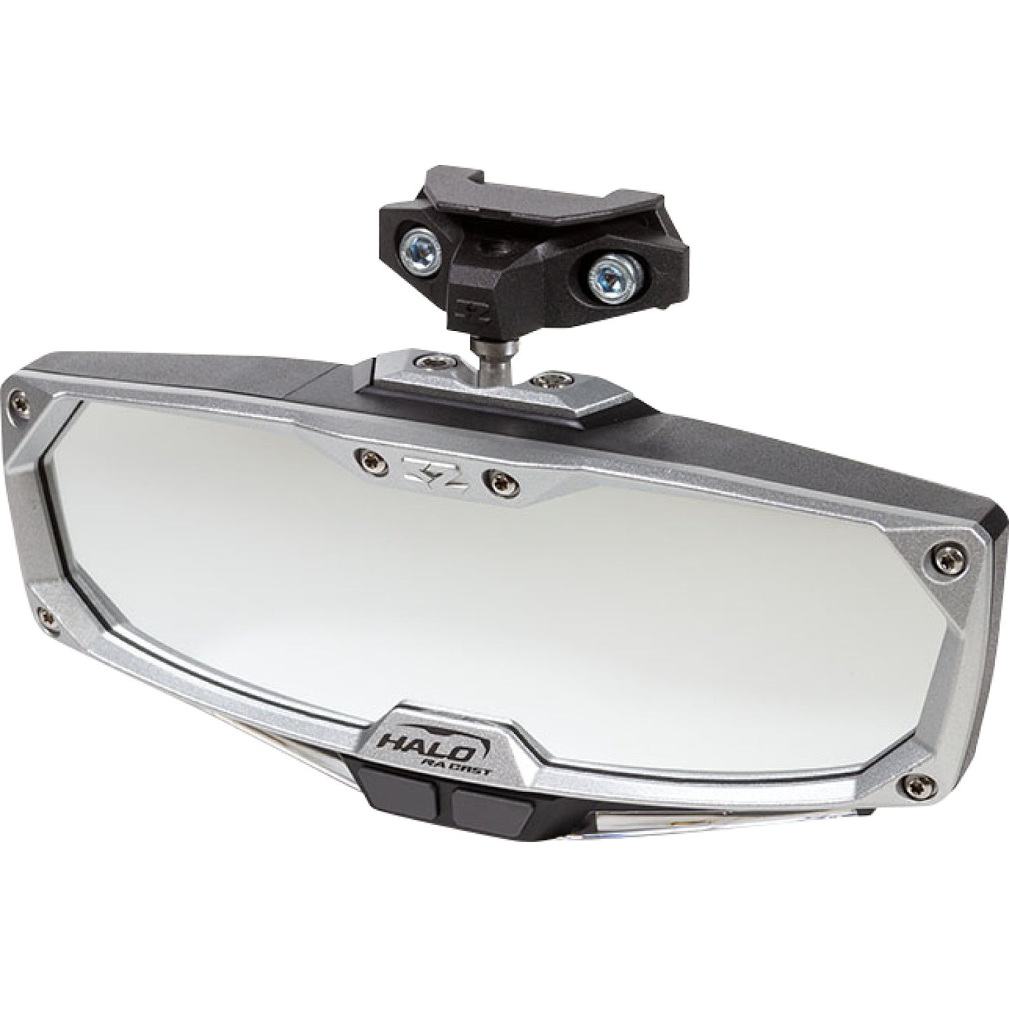 SEIZMIK Mirror - Halo R - Rear View w/LED Cabin Light - Rectangle - Black w/Silver Bezel 56-18001