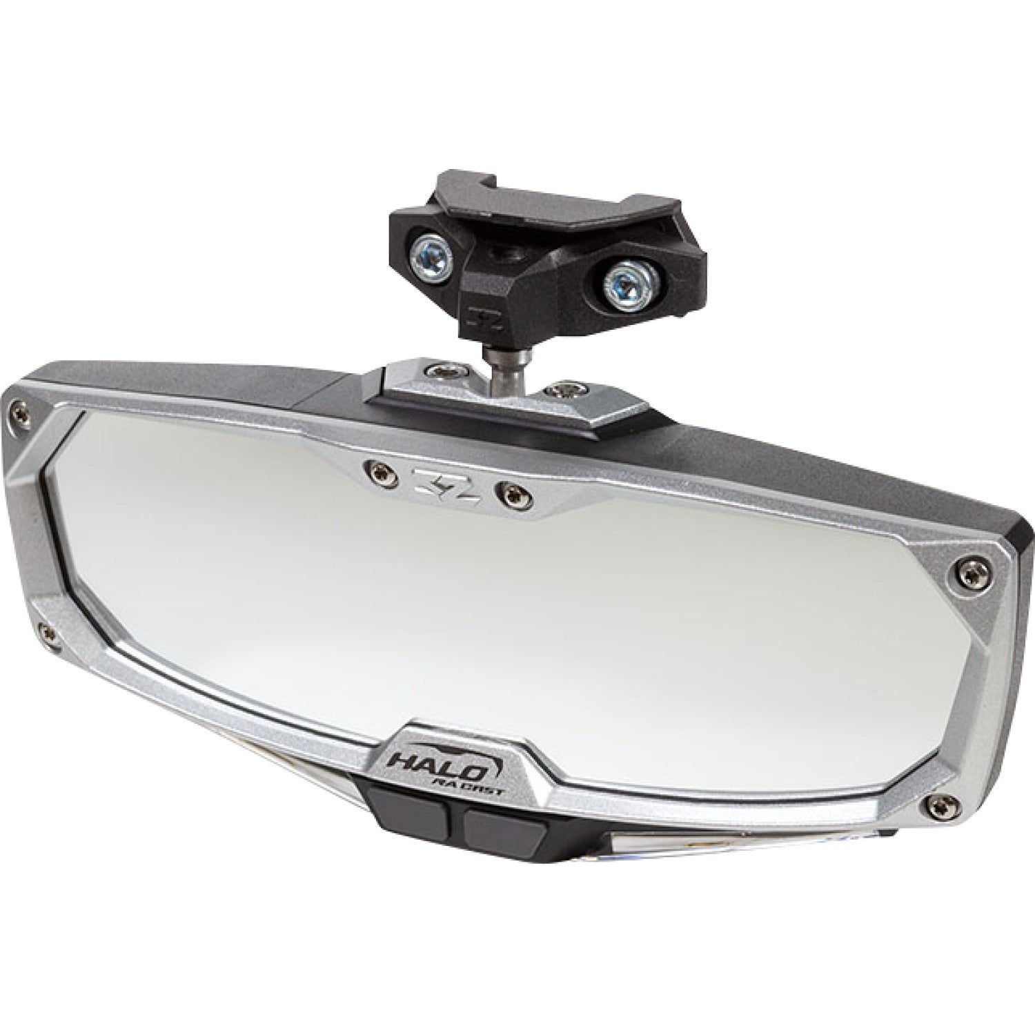 SEIZMIK Mirror - Halo R - Rear View w/LED Cabin Light - Rectangle - Black w/Silver Bezel 56-18001