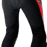RST Tractech Evo D3O CE Leather Pants - Black/Fluro Red - S
