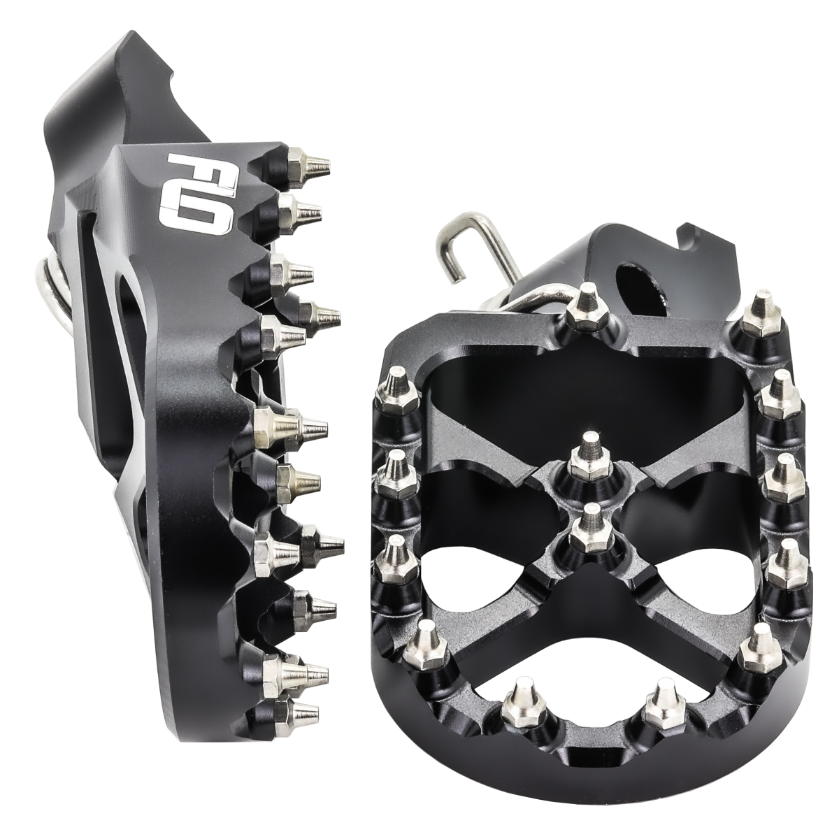 Flo Motorsports Foot Peg Black Hon FPEG-798BLK by WPS