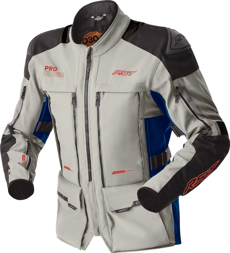 RST Women's Pro Series Adventure D3O CE Textile Jacket - Silver/Blue - 2XL