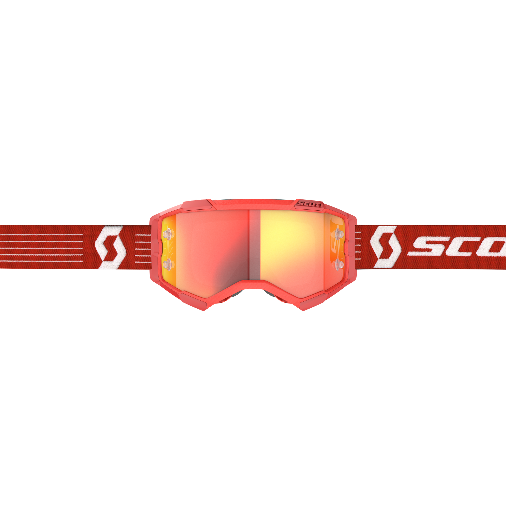 Fury Goggle Bright Red Orange Chrome Works Lens