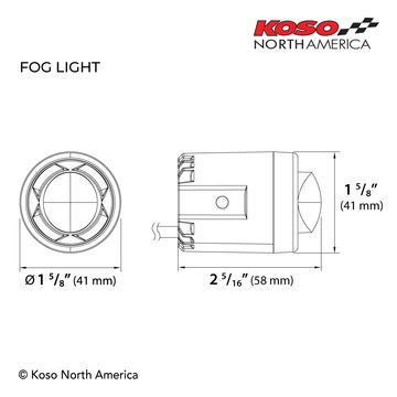 Mini Led Fog Light Black Each