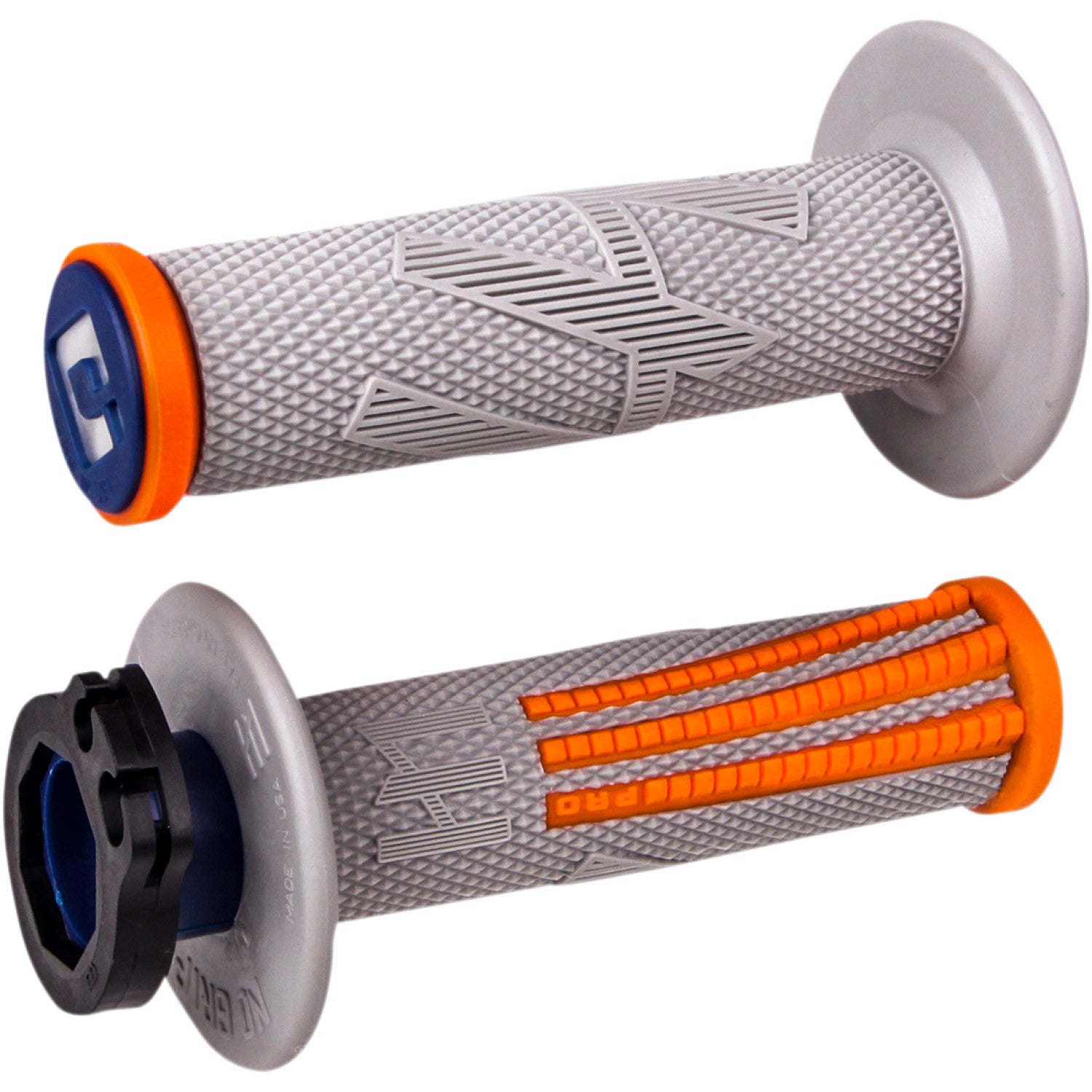 ODI Emig Pro MX V2 Lock-On Grip Gray/Orange