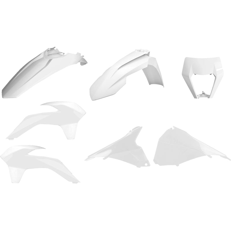 POLISPORT Restyled Body Kit - With Headlight Mask - White - EXC/EXC-F 90879 by Polisport