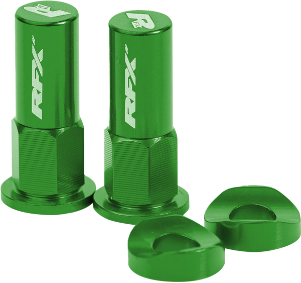 RFX Rim Lock Nuts & Washers 2pcs Green FXRL 90000 99GN