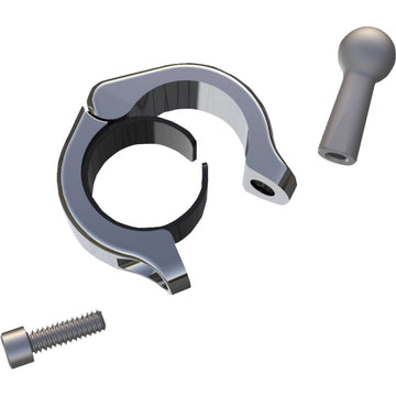 CIRO Aluminum Clamp Kit - Ball Mount - 1-1/8" - 1-1/4" Handlebars - Chrome 50138