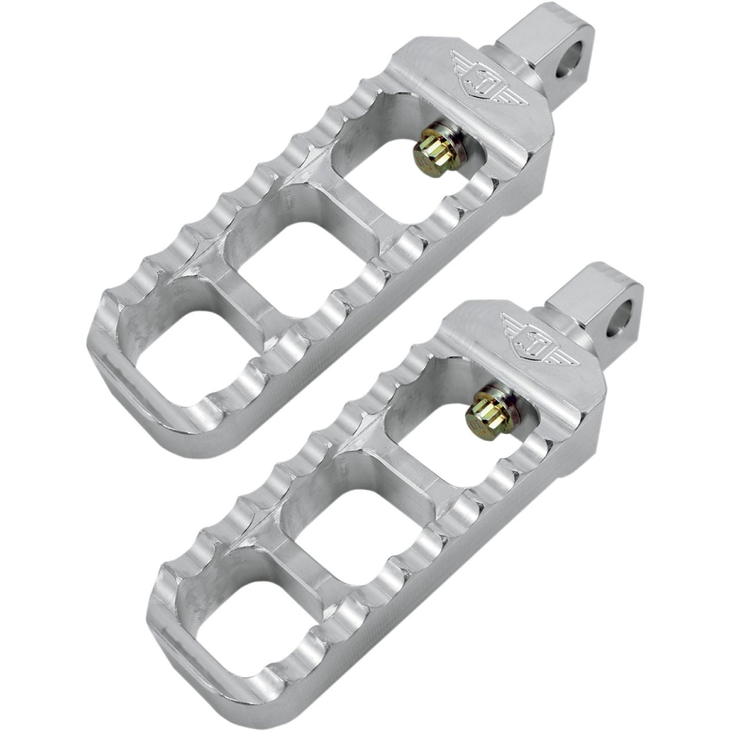 Joker Machine Adjustable Serrated Footpegs - Clear 08-61-1 | Footpegs & Parts