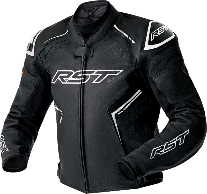 RST S1 D3O Leather CE Jacket - Black/White - 5XL