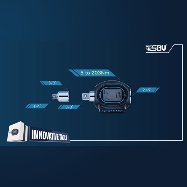 SBV Tools Digital Torque Adapter 3/8" by SistersMoto