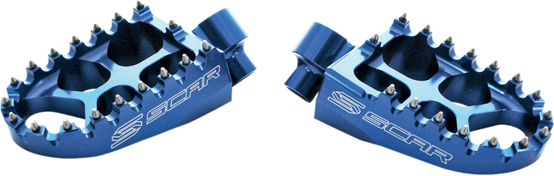 Scar Racing Evolution Foot Pegs - Blue - Yamaha