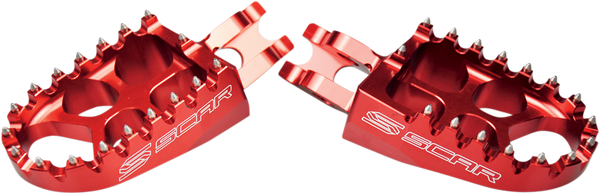 Scar Racing Evolution Foot Pegs - Red - Honda/Kawasaki
