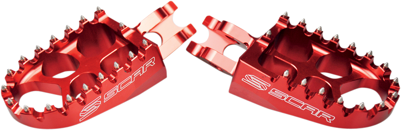 Scar Racing Evolution Foot Pegs - Red - Honda/Kawasaki