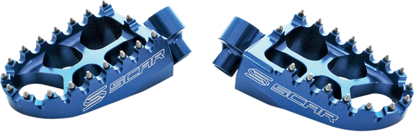 Scar Racing Evolution Foot Pegs - Blue - Kawasaki KX