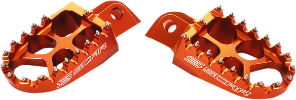 Scar Racing Evolution Foot Pegs - Orange - Husqvarna/KTM/Gas Gas