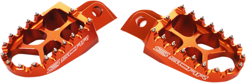Scar Racing Evolution Foot Pegs - Orange - Husqvarna/KTM/Gas Gas